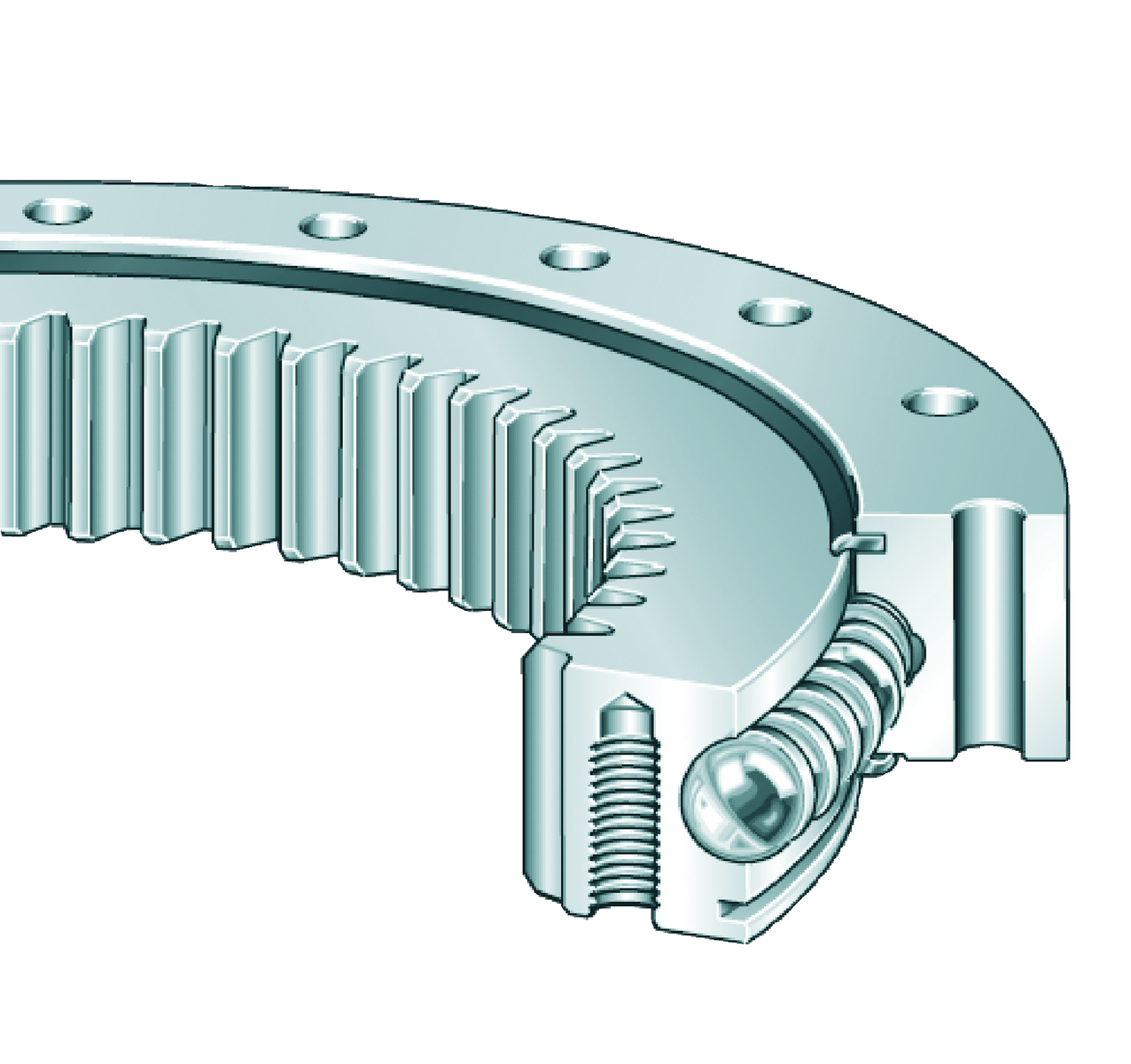 Ralla di rotazione, cuscinetti a 4 punti di contatto, dentatura interna, VSI Series VSI200544-N-ZT