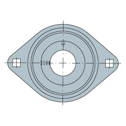 Alloggiamento flangiato FLAN..-MST, a due fori, Ovale