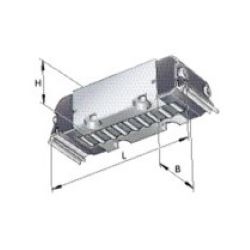 Cuscinetti lineari a rulli con elementi distanziatori, RUS Series