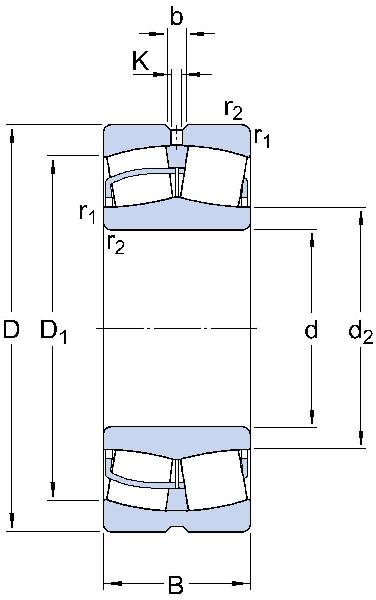 Cuscinetti orientabili a rulli SKF per macchine a vibrazione con foro cilindrico, di tipo aperto