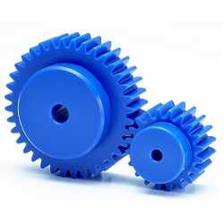 Ingranaggio dritto m2 in POM blu (resina acetalica) S2BP60B-2012