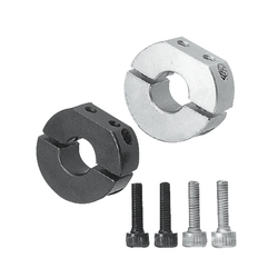 Anelli di bloccaggio / appiattiti su un lato / alluminio, acciaio inox, acciaio / in due pezzi / doppia filettatura trasversale SDNJ25-10