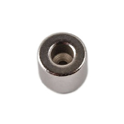 Magnete in neodimio cilindrico con foro con gradino