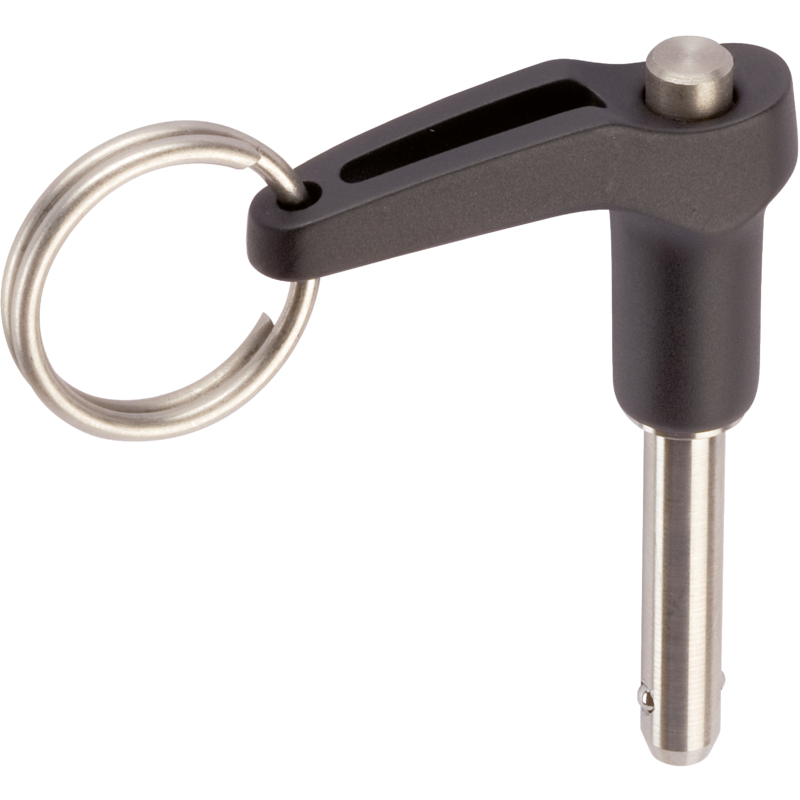 Quick Release Pin with L-handle, single acting - according to NASM / MS 17986 4212.C18