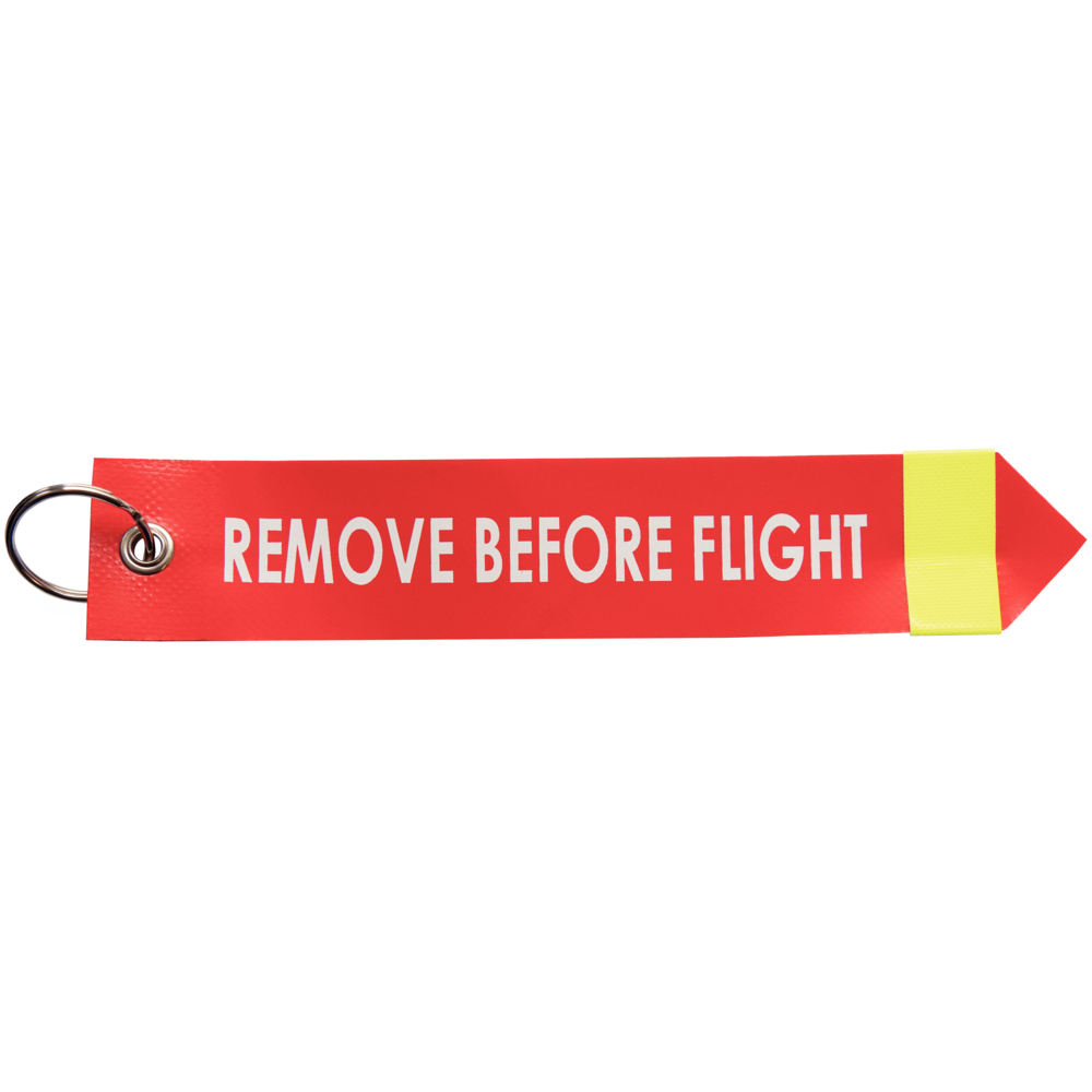 Nastri di avvertenza, with lettering "Remove Before Flight", with reflector