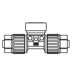 Male Branch Tee LQ3B-F Inch Size Fluoropolymer Fittings Hyper Fittings