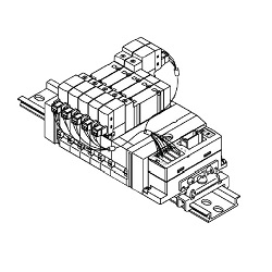 Elettrovalvola a 5 vie Serie SY3000/5000 EX510 compatibile manifold tipo tubazione base, per base divisa