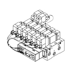Elettrovalvola a 5 vie Serie SY3000/5000/7000 EX510 compatibile manifold tipo tubazione base, per base integrata