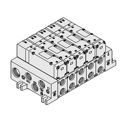 Elettrovalvole a 5 vie / VQ5000, blocco valvole, kit T1 (kit con morsettiera individuale)