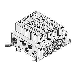 Elettrovalvole a 5 vie / VQ4000, Manifold, L-Kit (kit di linea)