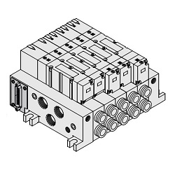 Elettrovalvole a 5 vie / VQ4000, blocco valvole, F-kit (kit di connessione D-sub)