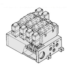 Elettrovalvole a 5 vie / pilotate, plug-in/non-plug-in, blocco valvole VFS3000 VV5FS3-01T-021-02F-Q