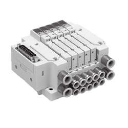 Elettrovalvole a 5 vie / Compact JSY1000/3000/5000, connettore D-sub Connettore cavo a nastro