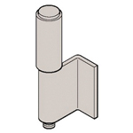 L-sagoma cerniera incassata acciaio inox (2-tubi), B-1523