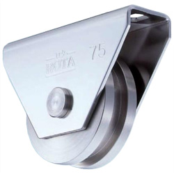 Rotella per porta per impieghi pesanti tipo H in acciaio inox Rota