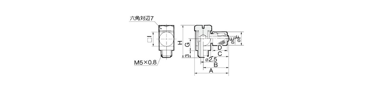 Hose Elbow M-5HLH-4, -6 outline drawing 