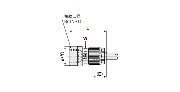 Female Connector dimensional drawing 