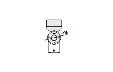 Female Elbow dimensional drawing for sizes 2 to 5 