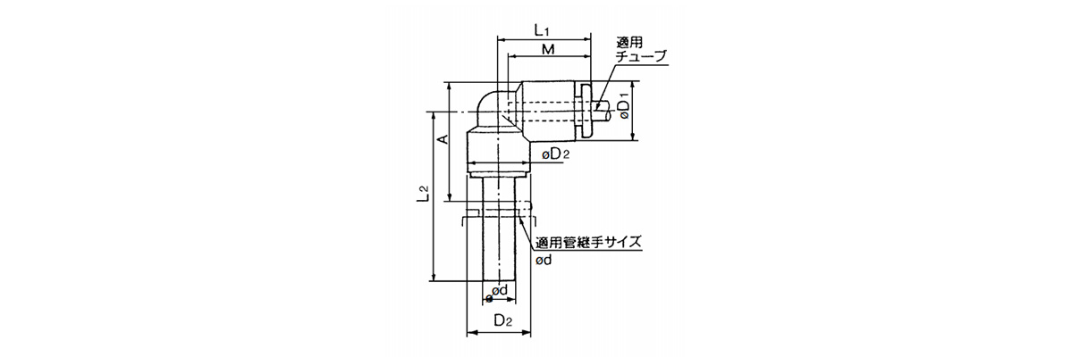 Plug-In Elbow: 10-KGL dimensional outline drawing 