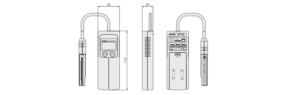 Display part dimensional drawing