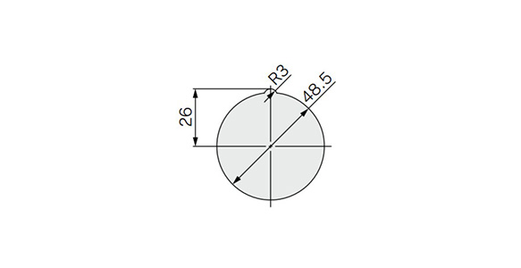 Panel cutting dimensional drawing (maximum plate thickness 3.5 mm)