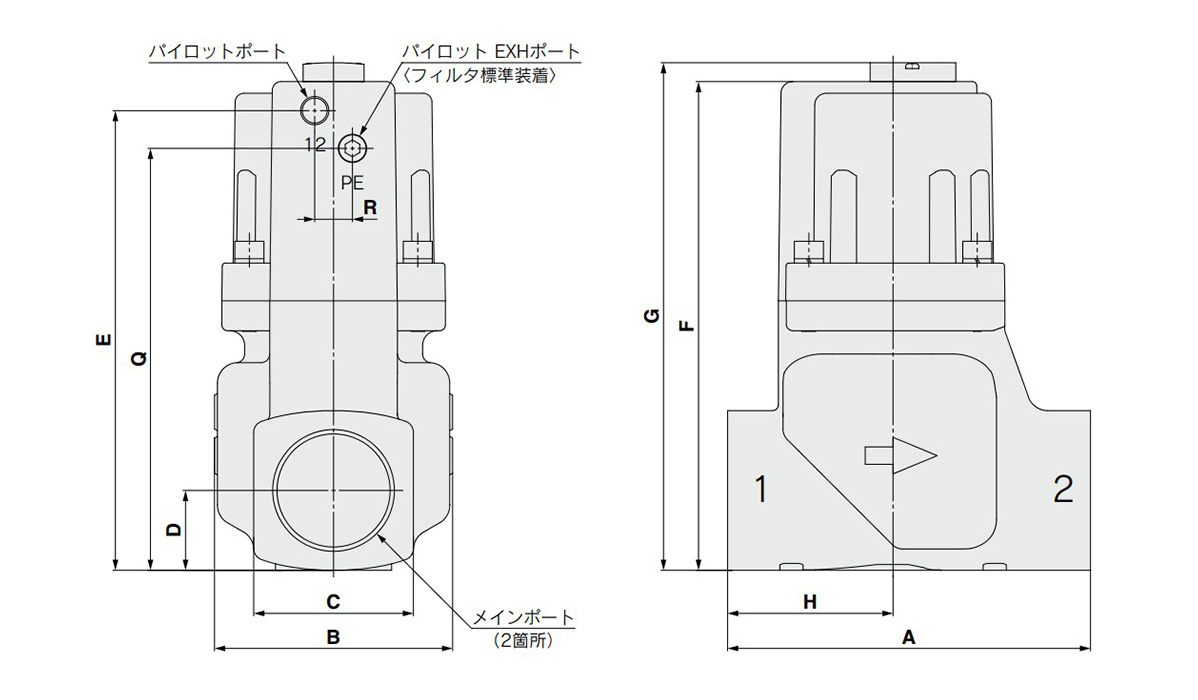 SGC5, 6, 7 Series dimensional drawing