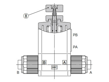 With flow rate adjustment type diagram
