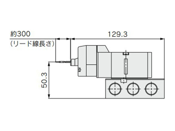 L plug connector (L): VF3140-□L□□1-02/03□ dimensional drawing