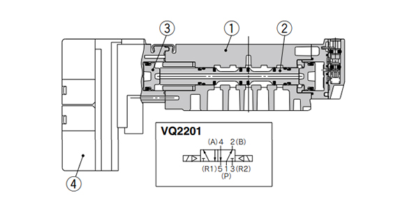 VQ2201 structure drawing / connection drawing