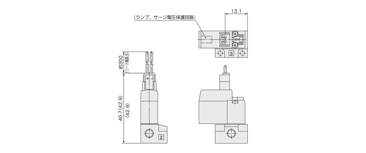 L-shaped plug connector (L): V114/124 )(A)-□L□□-M5 drawing