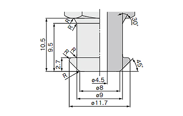 Applicable pad: 40U/50U dimensional drawing