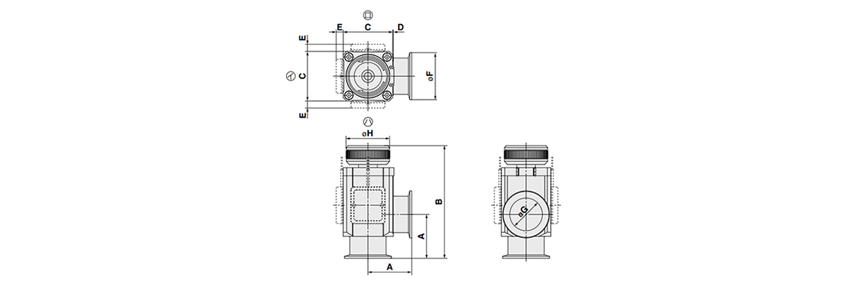 XLH Series dimensional drawing