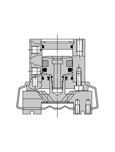 Open condition (ø16 to 25 [cylinder inner diameter 16 to 25 mm]) structure drawing
