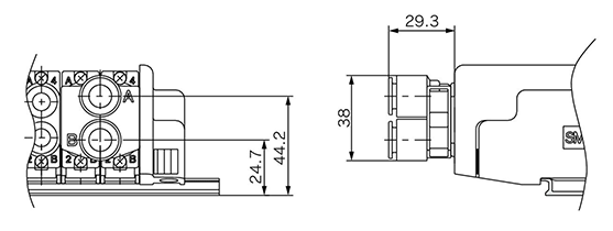 Elettrovalvola a 5 vie manifold serie SQ1000/SQ2000 parti opzionali disegno schematico 21