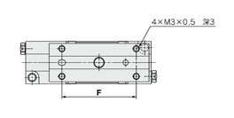 Tavola di traslazione pneumatica serie MXPJ6 per schema di disegno MXPJ6-10